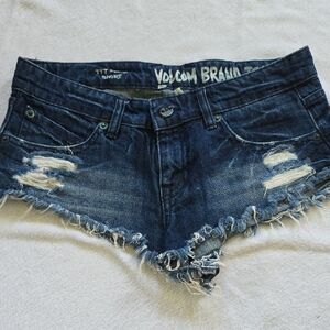 Volcom TTT Micro Frayed Jean Shorts